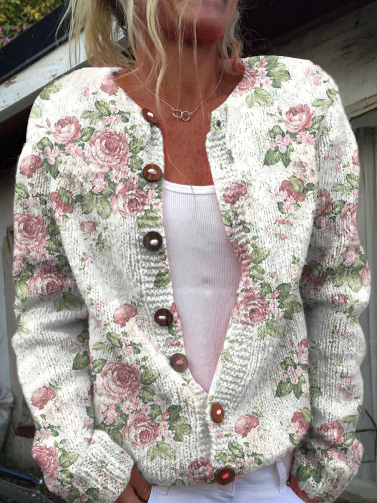 Amelia | Floral Serenity Quilted Cardigan