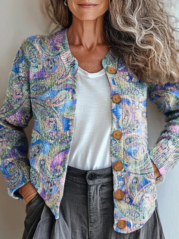 Isla | Paisley Dream Quilted Cardigan