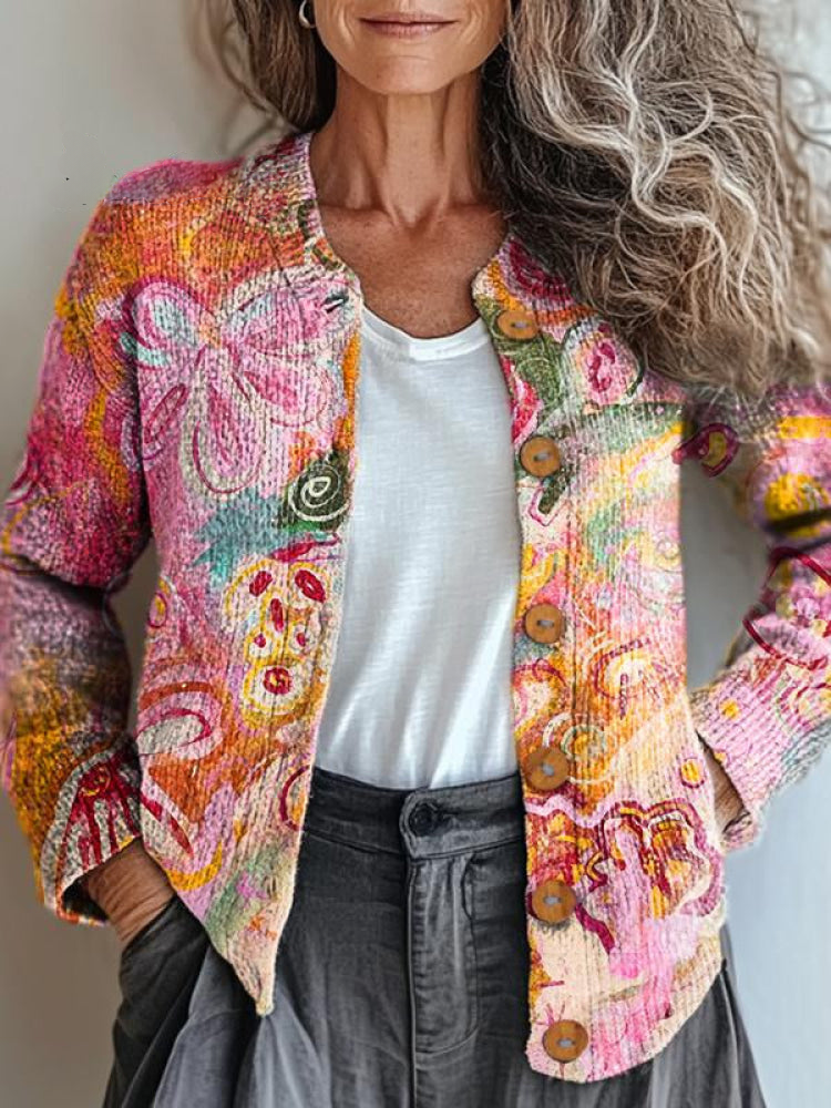 Cora | Floral Bliss Quilted Cardigan