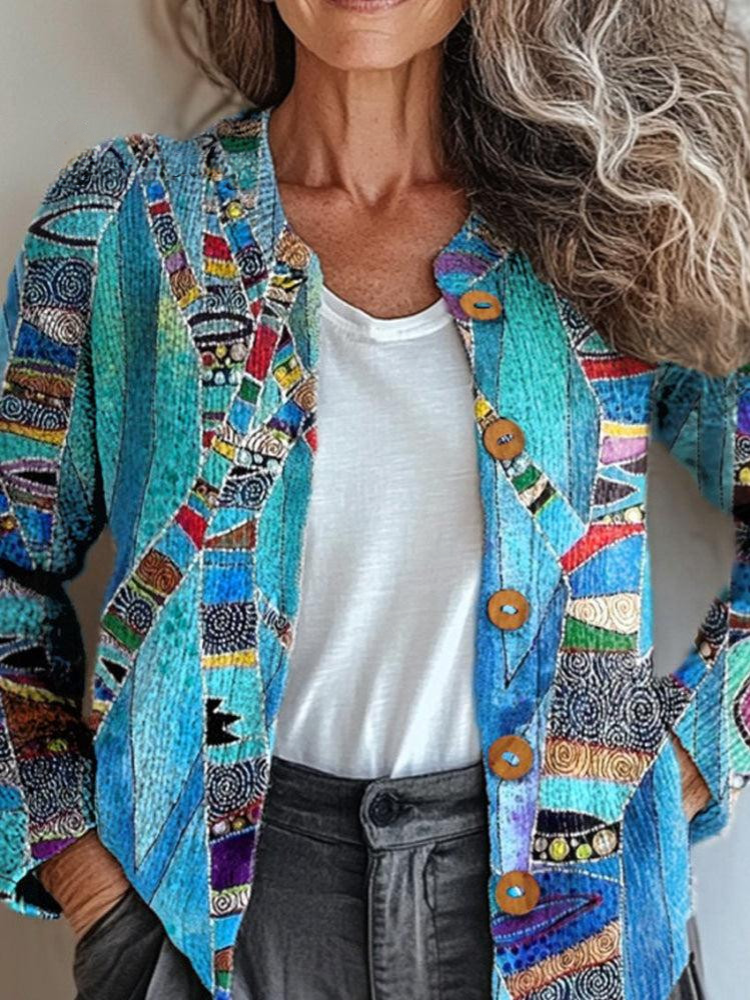 Zara | Artistic Patchwork Quilted Cardigan