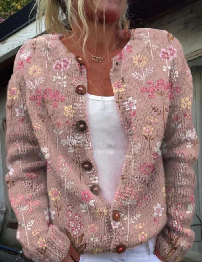 SOPHIE | PRINTED KNIT CARDIGAN